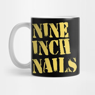 nine ich nails yellow Mug